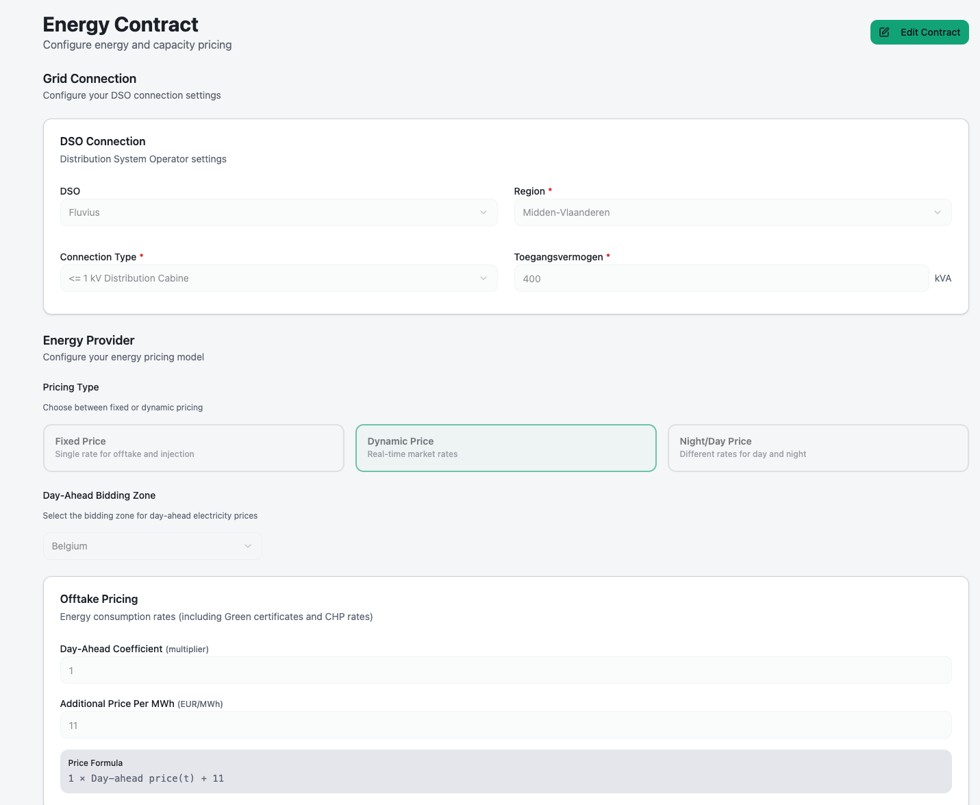 Energy contract